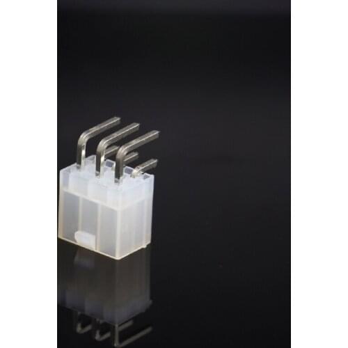 Signal sensor circuit board welding connector 4.2mm 5557 6p solid double curved needle seat spacing