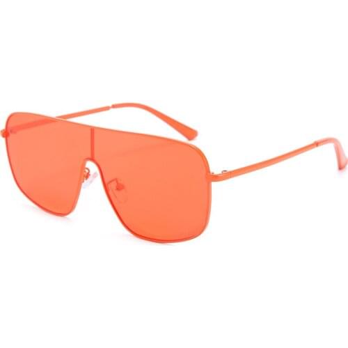 Fashion Oversized Shield Sunglasses Women Men Luxulry Brand Designer Rimless Metal Female Sun Glasses Shades Ladies