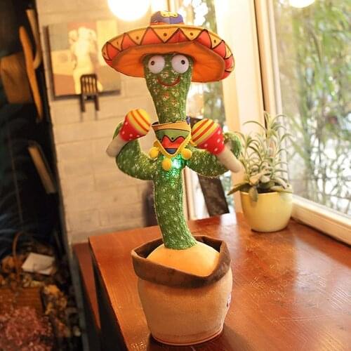 Dancing Cactus Plush Toy 32cm Toy Cactus Singing Songs Electronic Toy Cactus Shaking Cactus Childrens Decoration