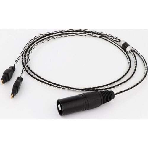 High Quality New 8 Core Balanced Pure Silver Plated Earphone Cable Headphone Cable For Sennheiser HD580 HD600 HD650 HDxxx HD660S