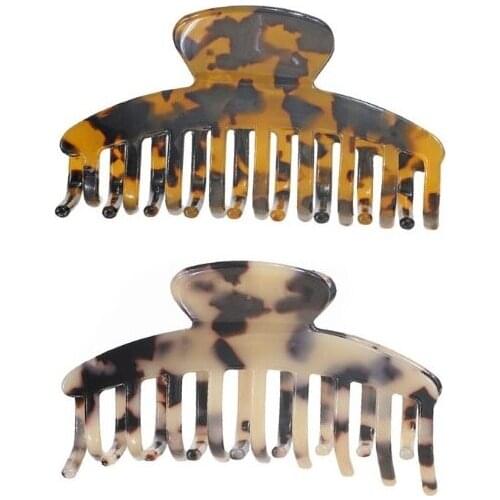 Acrylic Hairpins Large Hair Claws Women Acetate Leopard Print Geometric Barrette for Summer