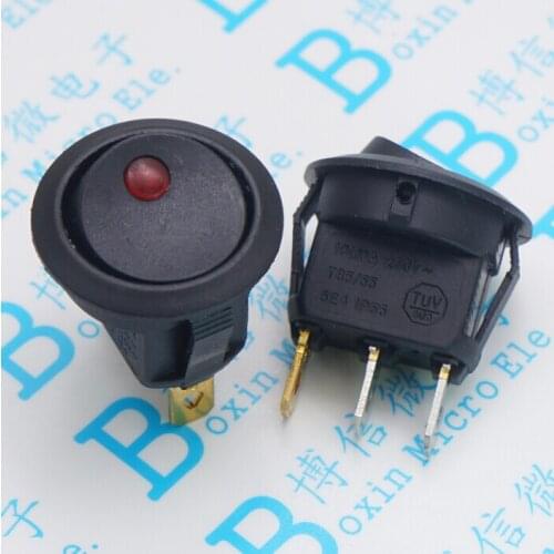 10pcs/Lot Red Eye Lamp 2 File 3 Foot Two Stalls Open Circular Hole 20MM 12V Tripod Switch Rocker Ship Power