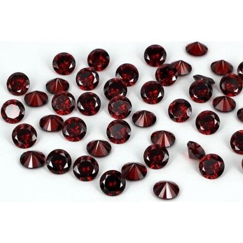 4-18mm Siam Color Brilliant Cubic Zirconia Stones Supplies For Jewelry Round Shape Pointback Beads 3D Nail Art DIY Decorations