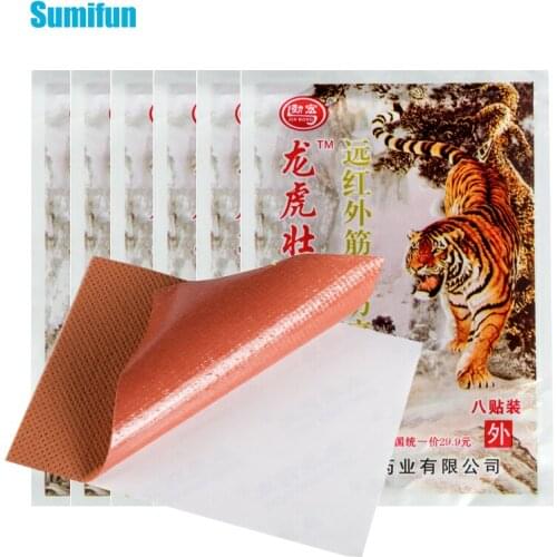 48pcs Tiger Balm Capsicum Stickers Arthritis Pain Relief Patches Herbal Medical Plasters Knee Body Rheumatism Pain Killer D1642