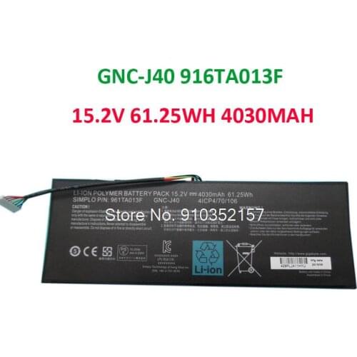 916TA013F Battery For Gigabyte P34W V3 V4 V5 P34G V2 V7 P34F V5 P34K 11.1V 47.73WH For XMG C504 GNC-J40 916TA013F 15.2V 61.25WH