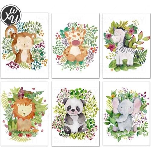 WEIWEI Animals 5D Diamond Painting Full Drill Cross Stitch Kit Mosaic Horse Lion Elephant Picture of Rhinestone Hd Quality Decor