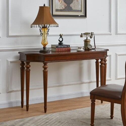 American style solid wood porch table against wall retro porch sofa back wall side table semicircular corridor wall side cabinet