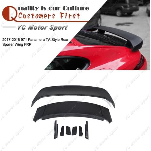 Car Accessories FRP Fiber Glass TA Style Trunk GT Wing Fit For 2017-2018 971 Panamera Rear Trunk Spoiler Wing