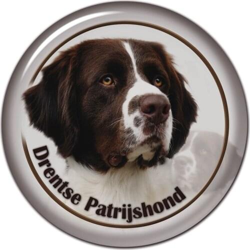 B0846# 13CM/17CM Self-Adhesive Decal Drentsche Patrisijshond Dog Car Sticker Decors on Bumper Rear Window Laptop