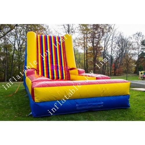 Free air shipping to door!5*3*3.5mH inflatable jump wall,commerical used inflatable climbing wall with suits