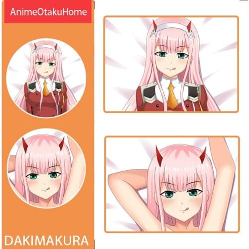 Anime DARLING in the FRANXX Zero Two Throw Pillow Cover Hugging Body Pillowcase Otaku Bedding Decoration Dakimakura Pillow Case
