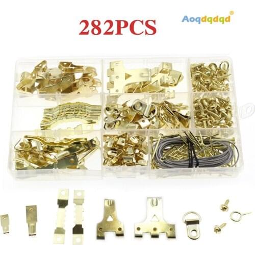 Pictures Hanger Hook Screws Kit Heavy Duty Sawtooth Photo Frame Wall Hanging Hooks Screws For Paintings Photos Art & Home Decor