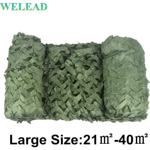 WELEAD Army Green Reinforced Camouflage Nets Military for Garden Awnings Camo Network Large Size 5x5M 4x6M 4x8M 4x9M 3x8M 3x9M