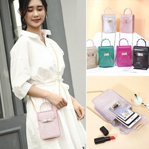 Fashion Jelly Small Square Bag Women Shoulder Bag Mini Mobile Phone Bag Ladies Handbag Purse bolsa feminina Wallet Purse Pocket