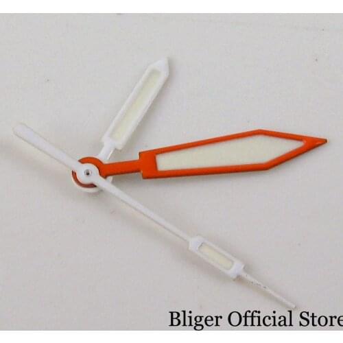 New Orange Automatic Watch Needles Hand for NH35A NH36A 7S26 Movement Green Luminous