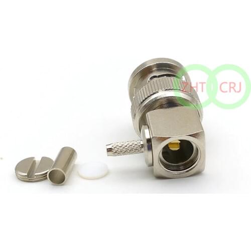 50pcs 75 Ohm BNC Plug male Crimp for RG179 RG316 RG174 cable RF Coax Connector