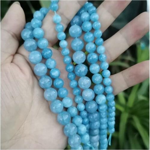 Wholesale Nature Aquamarin Loose Beads for women jewelry DIY Making for Necklace an bracelets & earrings Crystal