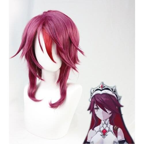 Rosaria Cosplay Wig Genshin Impact New Character High Temperature Resistant Hair Wigs + Wig Cap