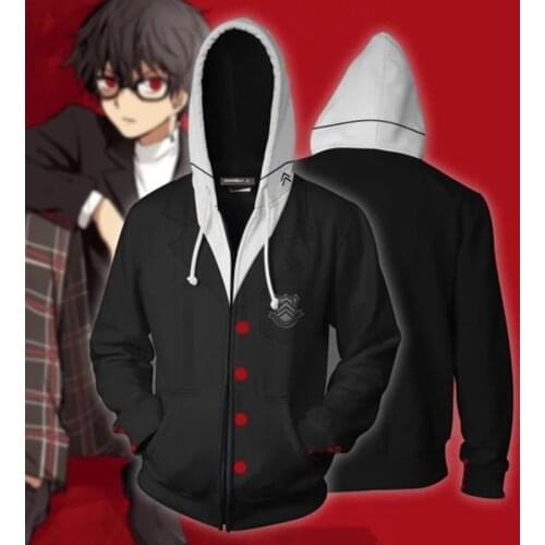 Persona 5 Joker Hoodie Unisex Black Coat Ren Amamiya cosplay costume casual Jacket Women Men Cltothes casual Hoodie