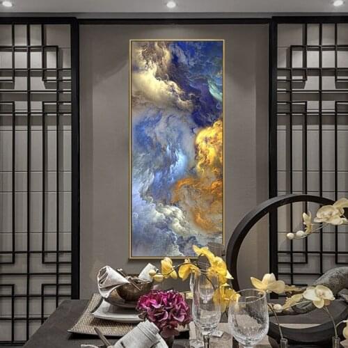 DDWW Unreal Canvas Poster Blue Landscape Abstract Colors Wall Art Painting Living Room Wall Hanging Modern Art Print Painted