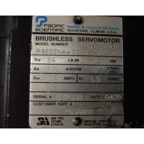 R46SSNA-SS-NS-NV-02 SERVO MOTOR , used in good condition . 80% appearance new , good working , free shipping