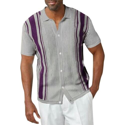 Summer Harajuku Short Sleeve Shirt Blouse Male Casual Button Up Stand-up Collar Cardigan High Street Short Sleeve Tops рубашки