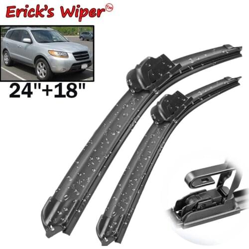 Ericks Wiper Front Wiper Blades For Hyundai Santa Fe CM MK2 2007 - 2012 Windshield Windscreen Front Window 24"+18"