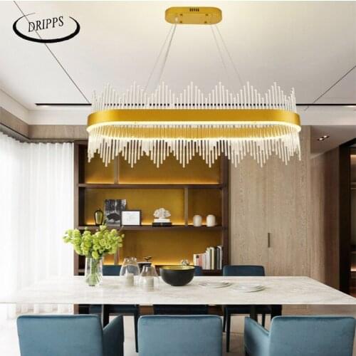 Modern round villa living room LED crystal chandelier childrens room ceiling lamp bedroom lighting