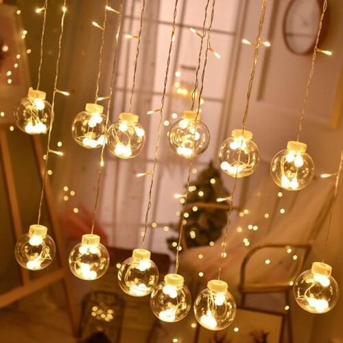 LED Lantern String Lights Wishing Ball Girl Heart Romantic Bedroom Room Decoration Ball Bubble Ball Lamp Christmas Decorations