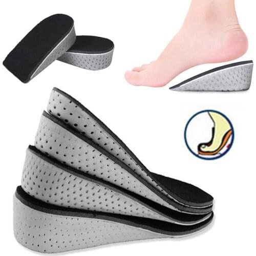 Unisex EVA Memory Foam Insoles Shoe Inserts Height Breathable Pads Massaging Fee Heel Lifting Inserts Shoe Lifts Shoe Pads