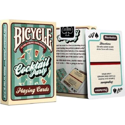 Bicycle Cocktail Party Playing Cards Drink Recipes Poker Size USPCC Collectable Deck Magic Card Games Magic Tricks Props