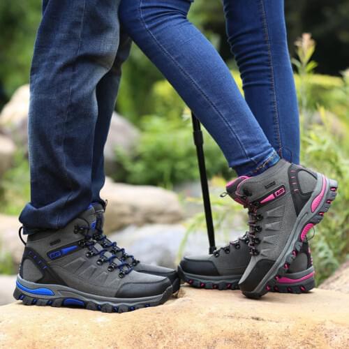 Waterproof Hiking Boots Women Trekking Shoes Outdoor Mountain Leather Climbing Walking Treking Botas Zapatillas Senderismo Mujer