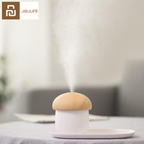 Youpin JISULIFE Mini Humidifier USB Car Air Humidifier 250ml Cute Mushroom Humidifier Desktop Home Humidifier With Night Light