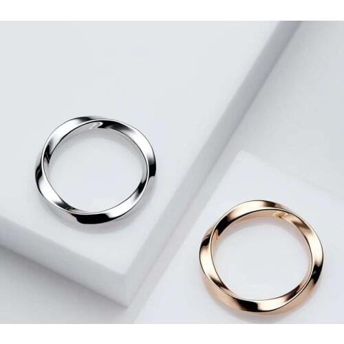 100% 925 Sterling Silver Top Quality Rings Japanese Revolving Couple Ring For Women Sparkling Wedding Party Fine Jewelry Gifts