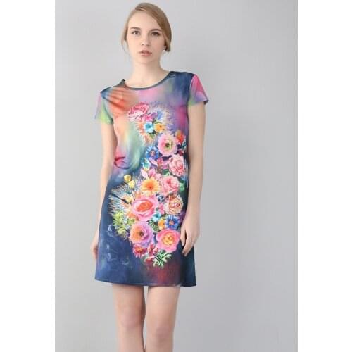 Women Casual fashion Dress beautiful plus size 7XL Stereo printing summer Dresses women one-piece dress Tops Tees