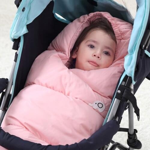 OLOEY 2019 Winter Thicken Warm Baby Sleeping Bag Crib Stroller Feece Cotton Baby Sleepsacks Newborn Envelope Toddler Sleep Sack
