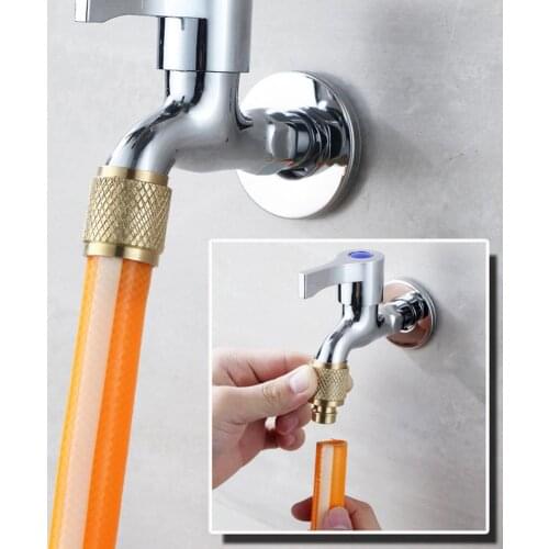 0.5-inch Brass Tap Connector Compatible Water Hose Joint Quick Connector Accessories Garden Hose Fitting Thicken UniversalNozzle