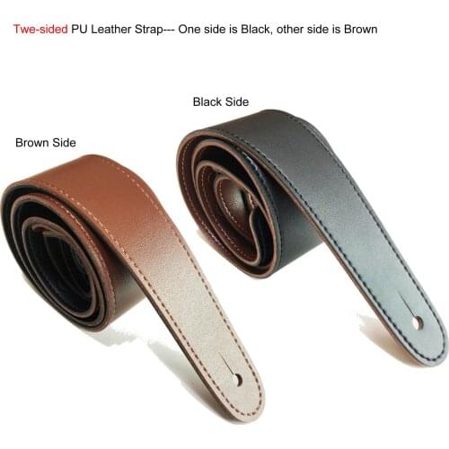 10 pcs/lot 2-sided Guitar Strap PU Leather for Electric Guitar Bass Acoustic Guitarra Folk Guitar Accessories Double Side Straps