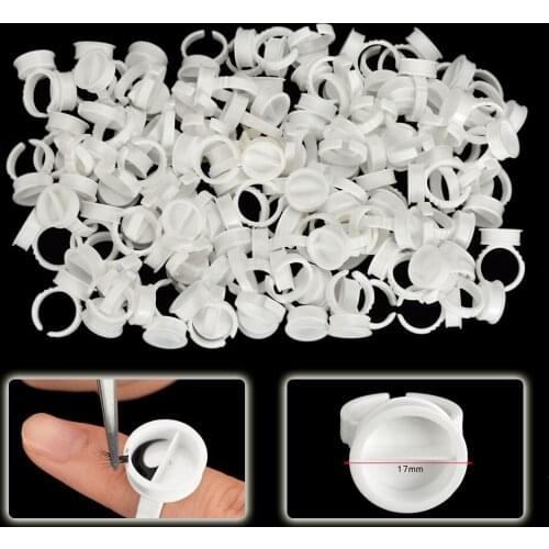 Free Shipping 100pcs S/M/LPermanent Makeup Disposable Finger Easy Ring Ink Holders/Cups Container tattoo Supplies