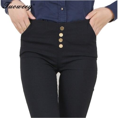 5XL 2017 summer Women pants Autumn Winter High Waist Pants Business Women unformal Trousers Ladies' Elastic Slim Pencil Leggings