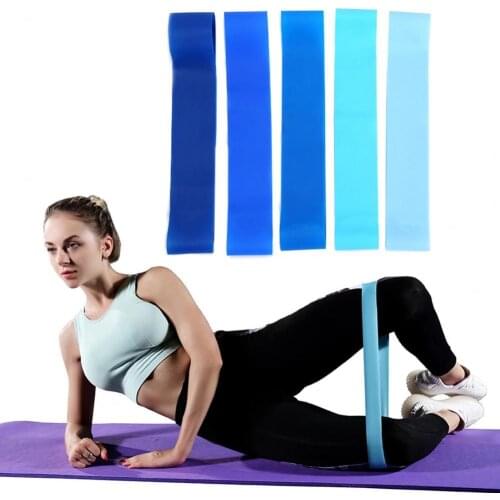 5Pcs Yoga Elastic Resistance Rubber Bands Fitness Exercise Gym Strength Training Pilates Latex Elastic Bands Indoor Equipment