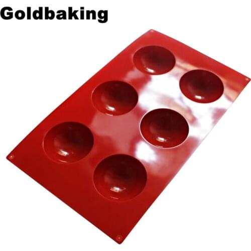 6cm Diameter Half Ball Silicone Mold Muffin Baking Tray Cupcake Mold With Flat Bottom