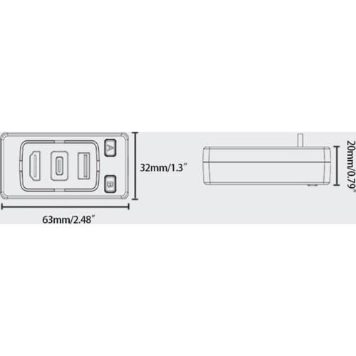 Y1AE BT5.0 Adapter with HDMI-compatible Video Converter Transmitter 2.402-2.480GHZ 8-10m Trans Range Compatible with Switch