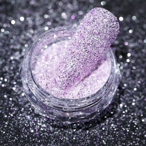 Sparkly Reflective glitter Nail Powder Holographics Glass Micro Drill Crystal Powder For Nails Shiny Pigment Nail Art Decoration