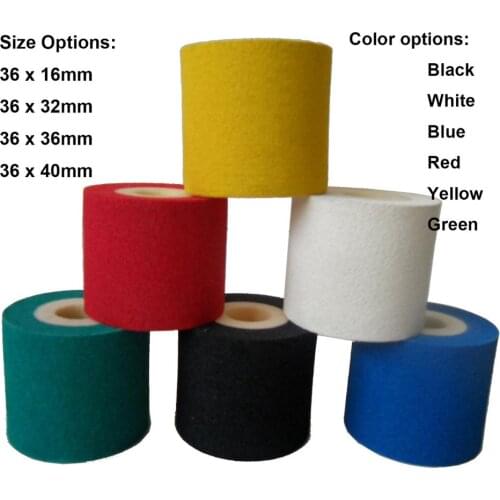 Black White Blue Red Yellow Hot stamp coder ink roll for MY380 FR1000 coding sealing machine 36x16mm 36x32mm 36x36mm 36x40mm