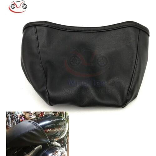 Black Fuel Tank Bra Shield Cover Gas Cap Guard Protector For Harley Sportster 1200 Custom XL1200C 04-17 Roadster XL1200R 2008