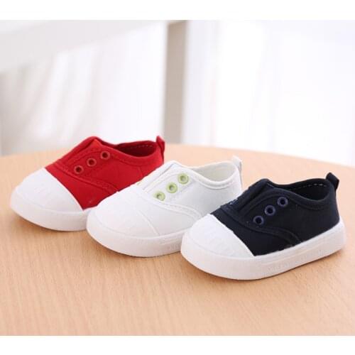 Childrens canvas shoes children girls boys white slip-on shoes breathable sports sneakers boys girl soft children Toddler shoes