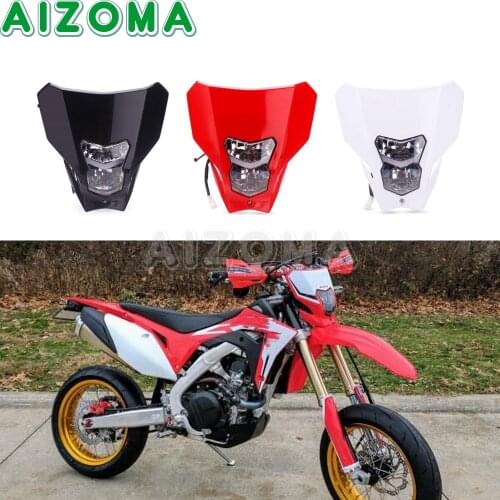 For Honda High Low Beam Head Light Dual Sport LED Headlight Fairing Dirt Bike Head Lamp Motocross CRF250 CRF450 CRF450L CRF450XR