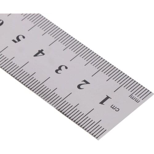 50cm 20'' Double Side Scale Stainless Steel Straight Ruler Measuring Ruler Tool
