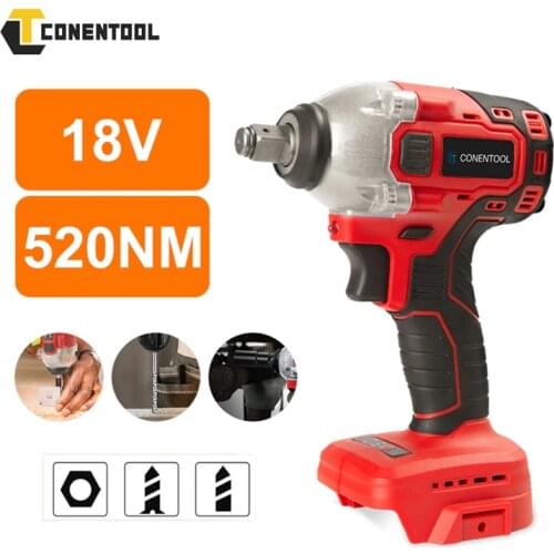 Impact Wrench Brushless Cordless For Makita 18V Electric Power 1/2 Inch Socket For Home Use Reachargeable Battery Wrench Tool